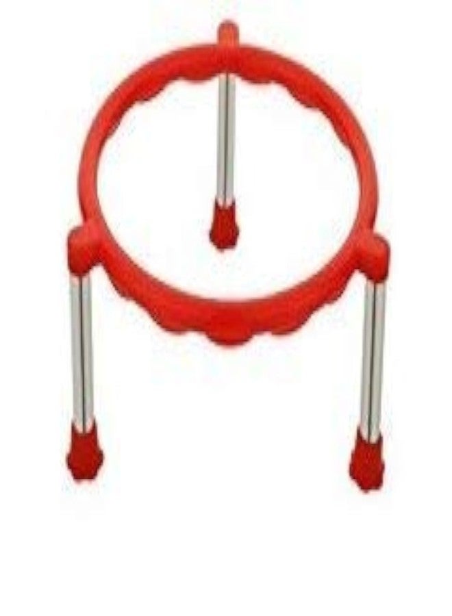 shaan Glister Single Ring Matka/Pot Stands with Stainless Steel Legs - 5 Pieces - Image 2